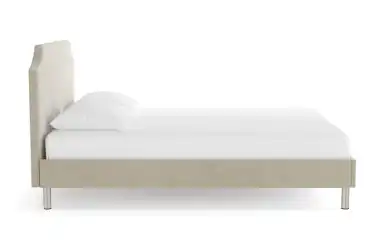 Мягкая кровать Runa, цвет Casanova Beige на деревянных высоких ножках с прямым изголовьем Askona фото - 2 - превью
